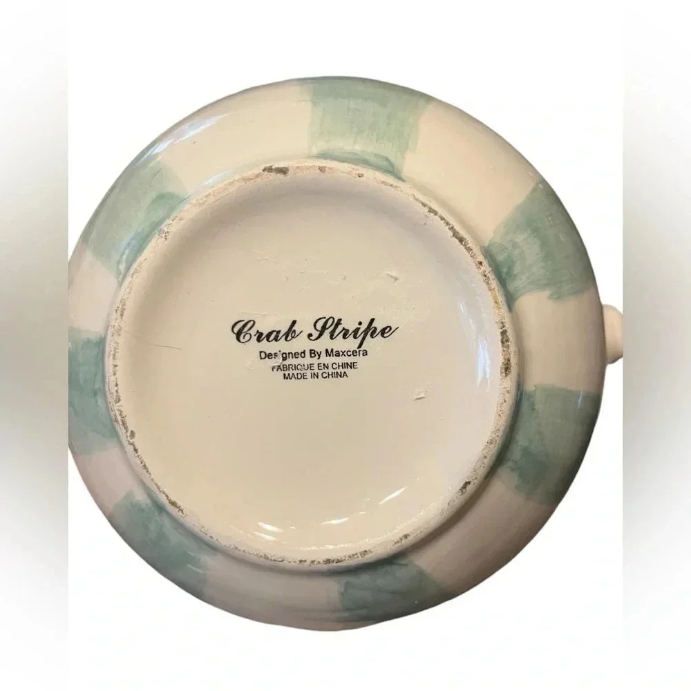 Maxcera CRAB STRIPE Pitcher Ocean Beach Nautical
